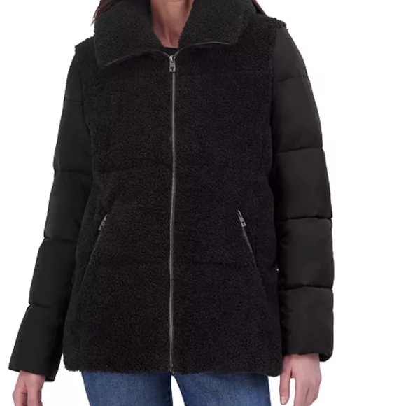 Tahari Black Teddy Jacket Cozy Winter Essential - Picture 1 of 6